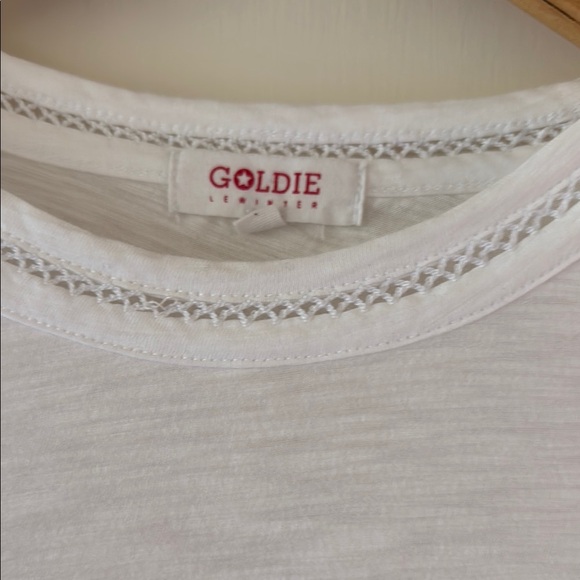 Goldie White Ruffled 3/4 Sleeve T-Shirt - Picture 3 of 7